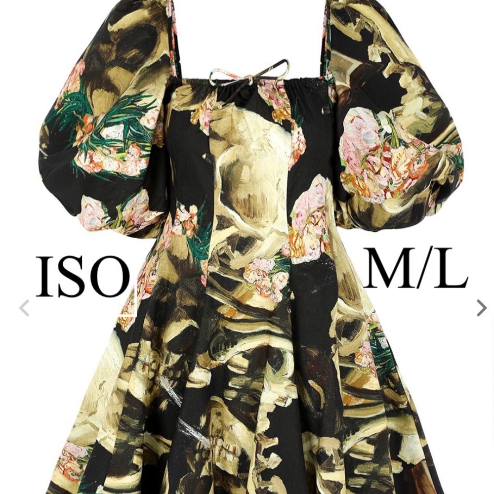 ISO Selkie Skeleton of a Skull Day Dress in M/L
